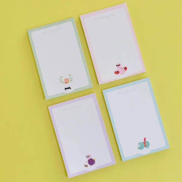 Piggy Notepads (set of 4)