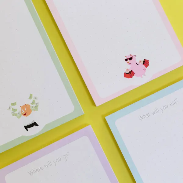 Piggy Notepads (set of 4)
